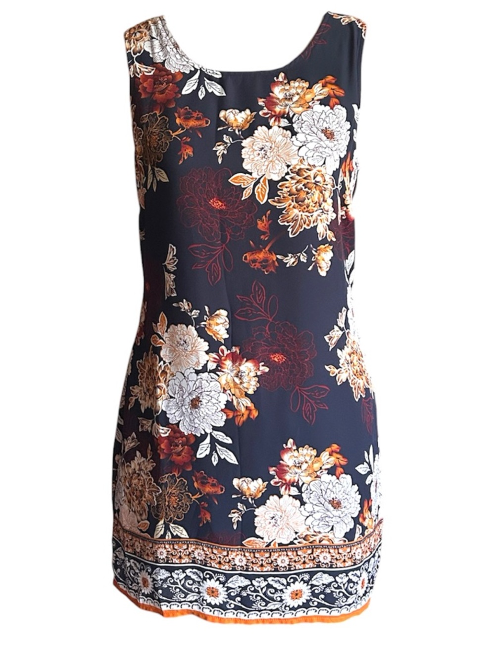 Navy Floral Shift Dress